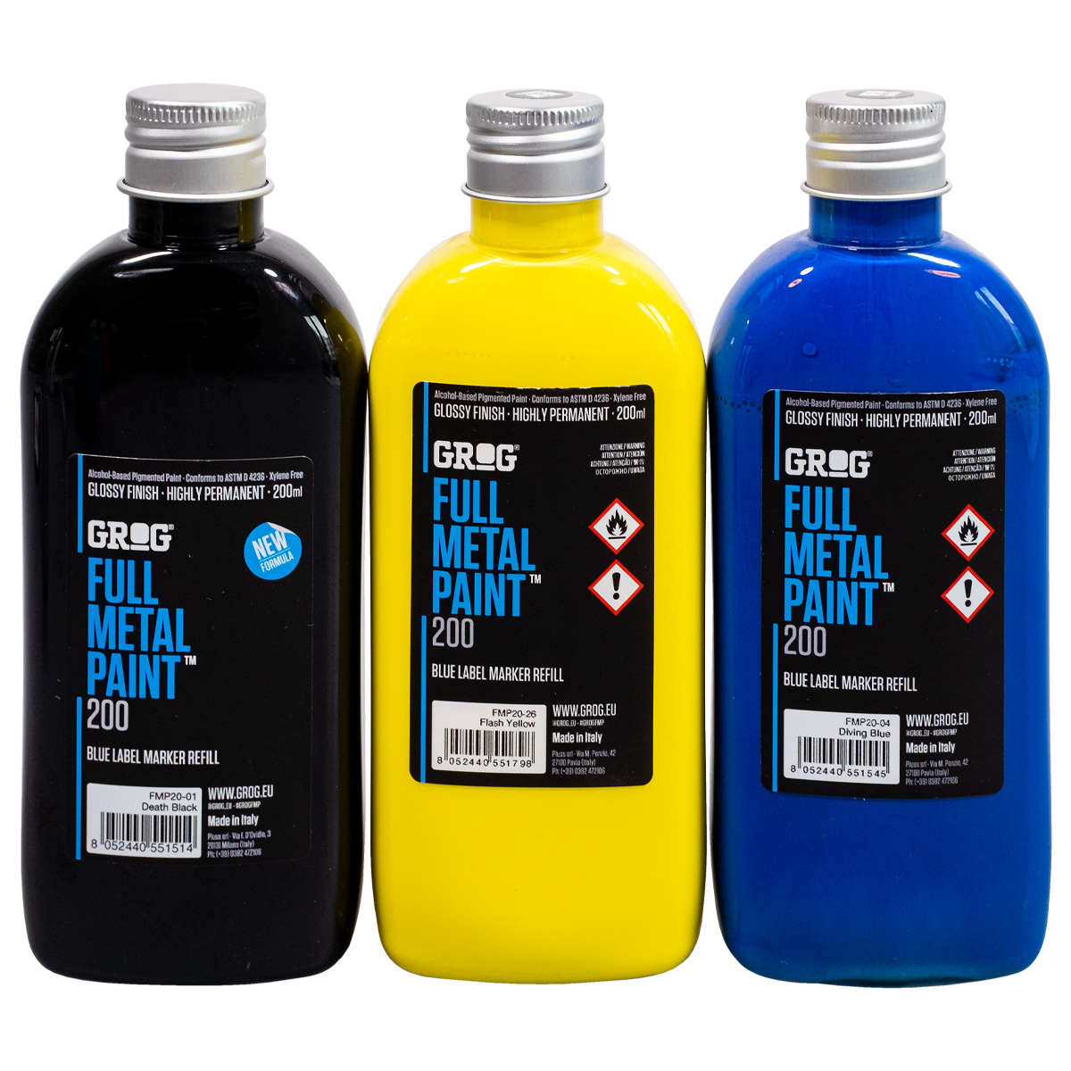 Grog "Full Metal Paint 3er Set - Sweden" (3x200ml)
