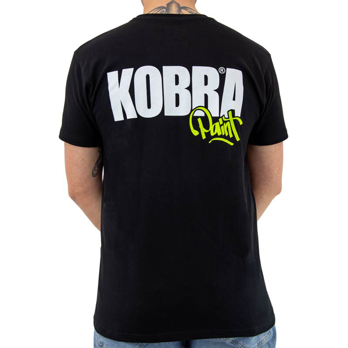 Kobra T-Shirt "White Logo Backprint" - Black