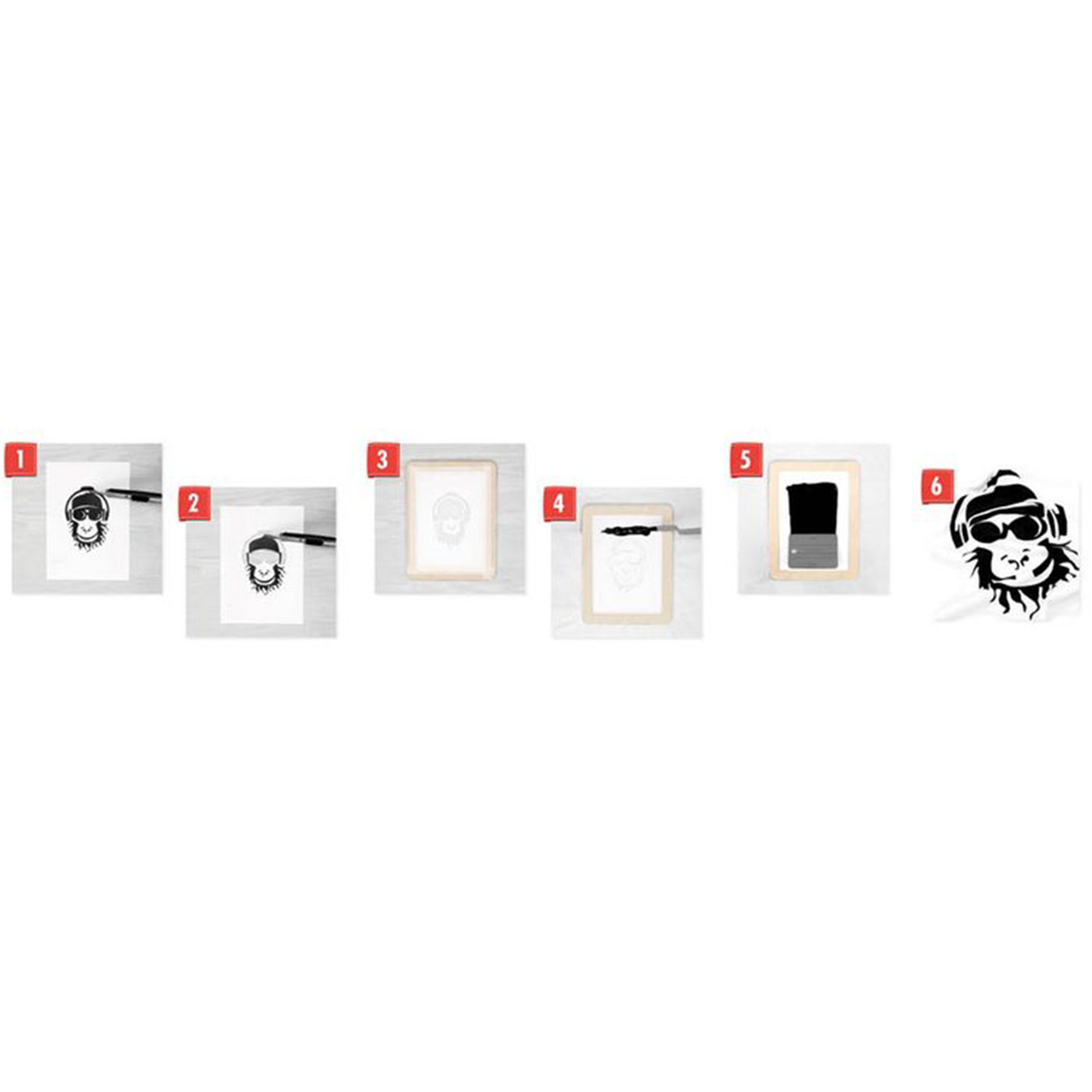 Marabu "Textilschablonen-Set" Schwarz