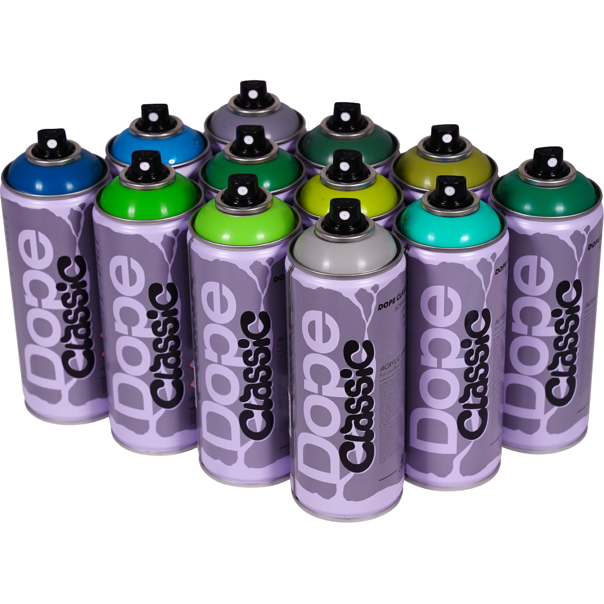 Dope "Classic Paint 12er Paint Box Green Island" (12x400ml)