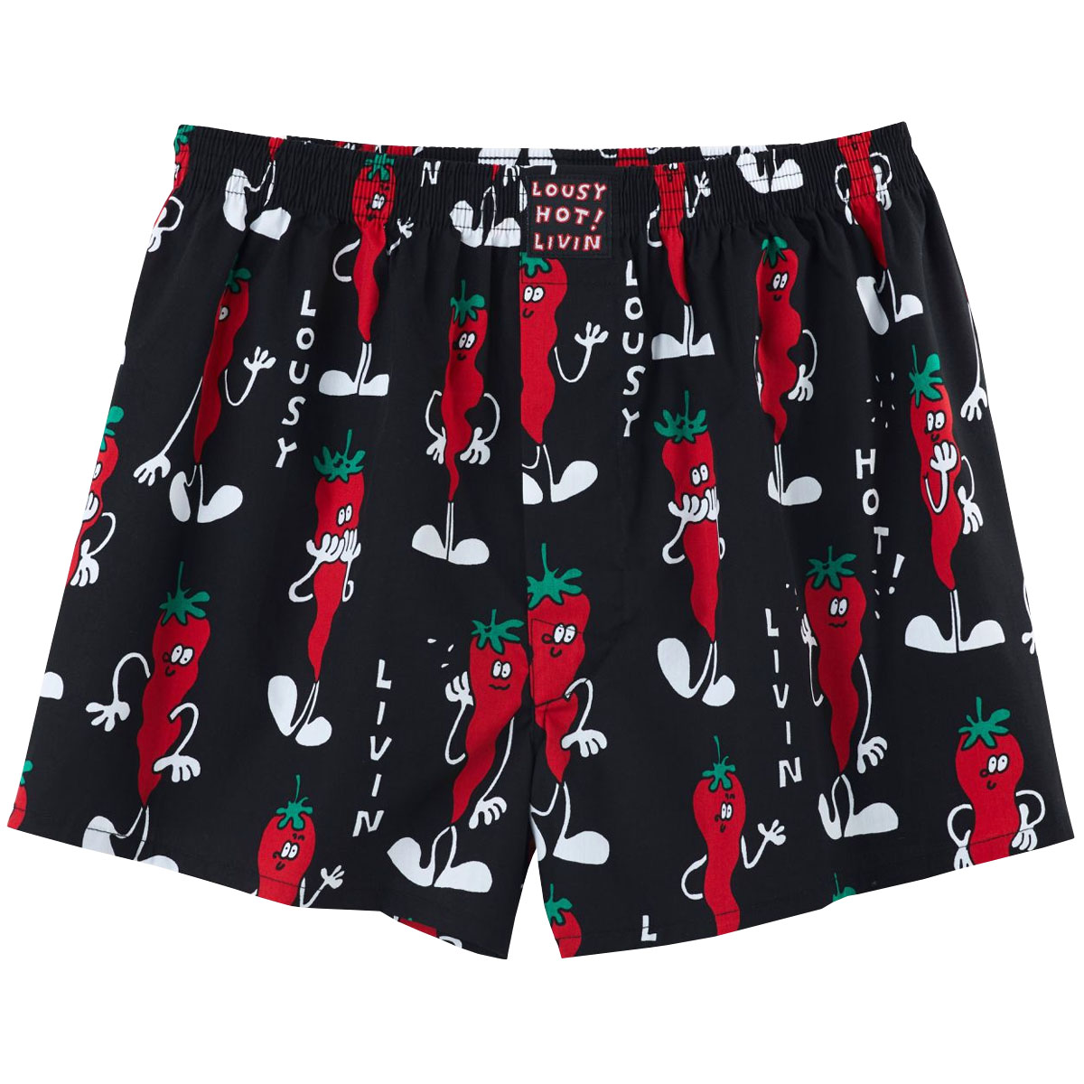 Cleptomanicx Boxershorts "Chili" Black