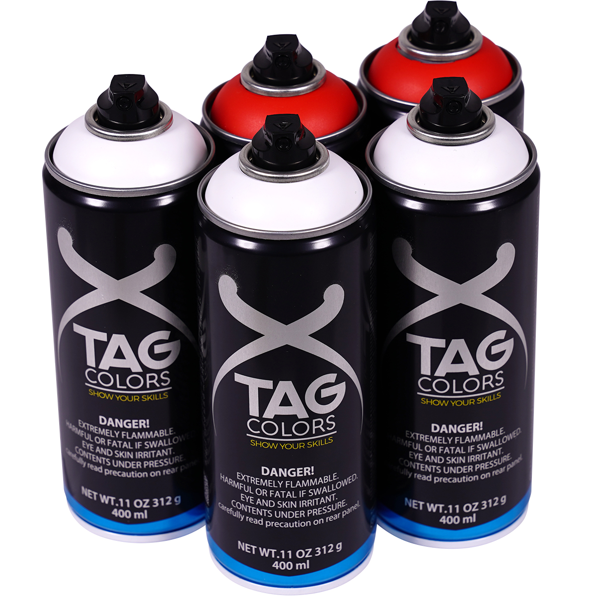 TAG Colors "Show Your Skills - Basic Bombing Box Red White" (5x400ml)