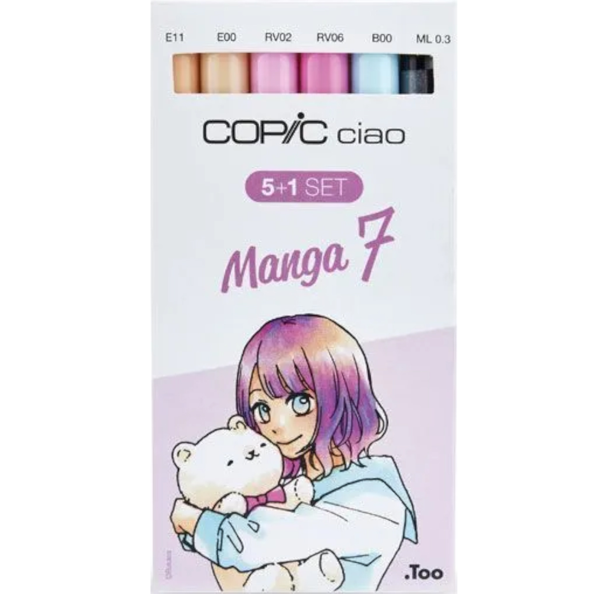 Copic "Ciao 5+1 Manga 6er Set #7" Layoutmarker (1,0mm + 6,0mm)