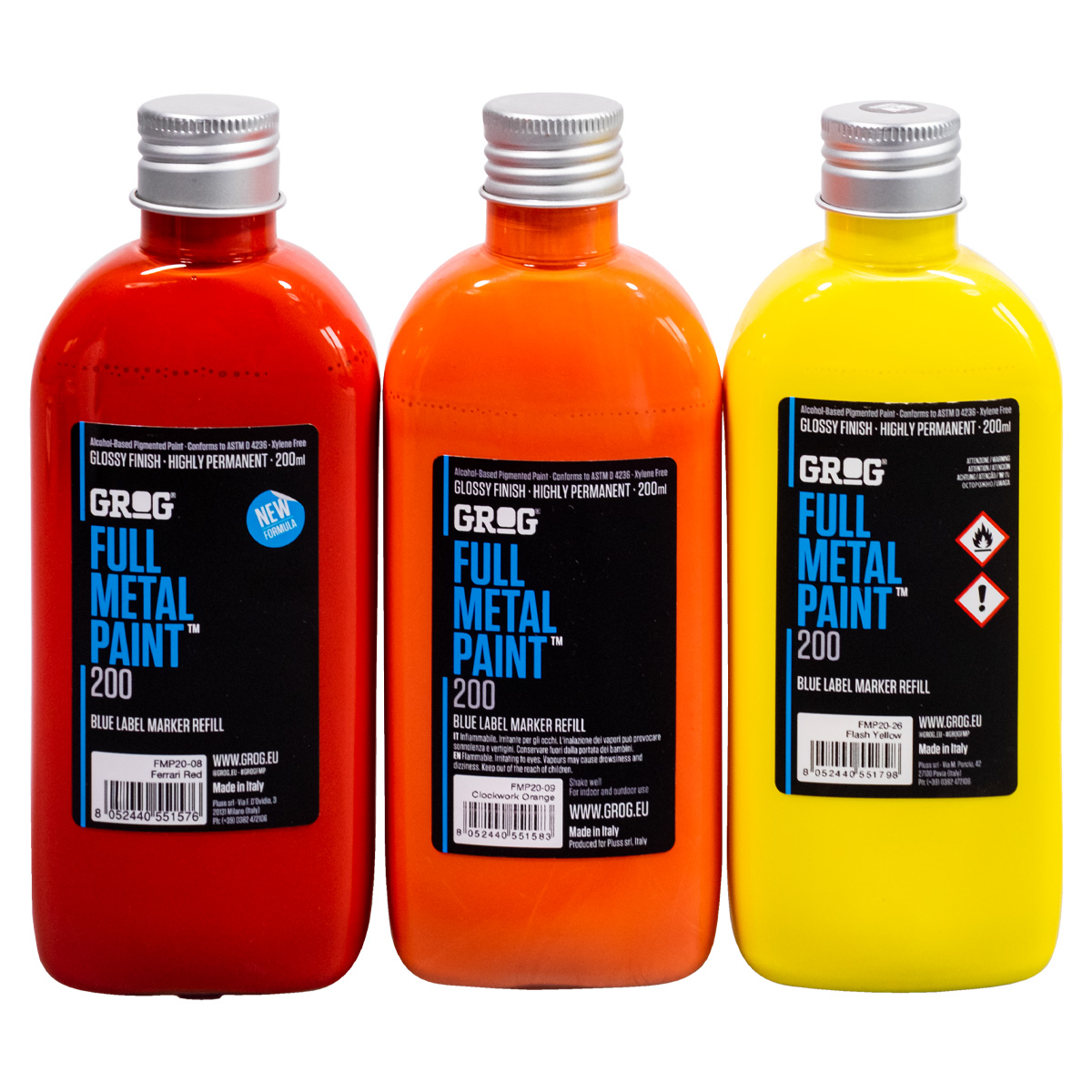 Grog "Full Metal Paint 3er Set - Fire" (3x200ml)
