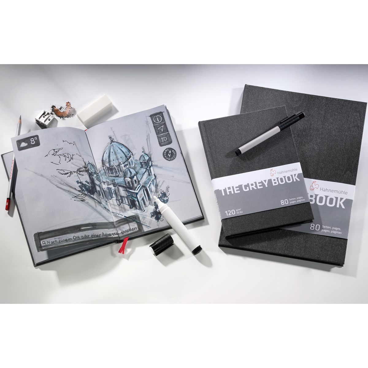 Hahnemühle "The Grey Book" A4 Hochformat 120g/m²