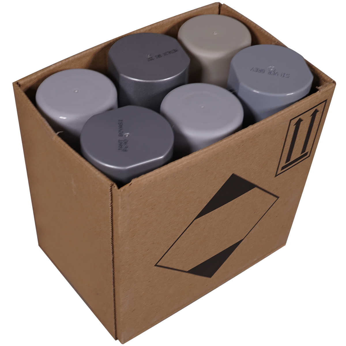 "Trash Can Sixpack" - Grey/Silver (6x400ml)