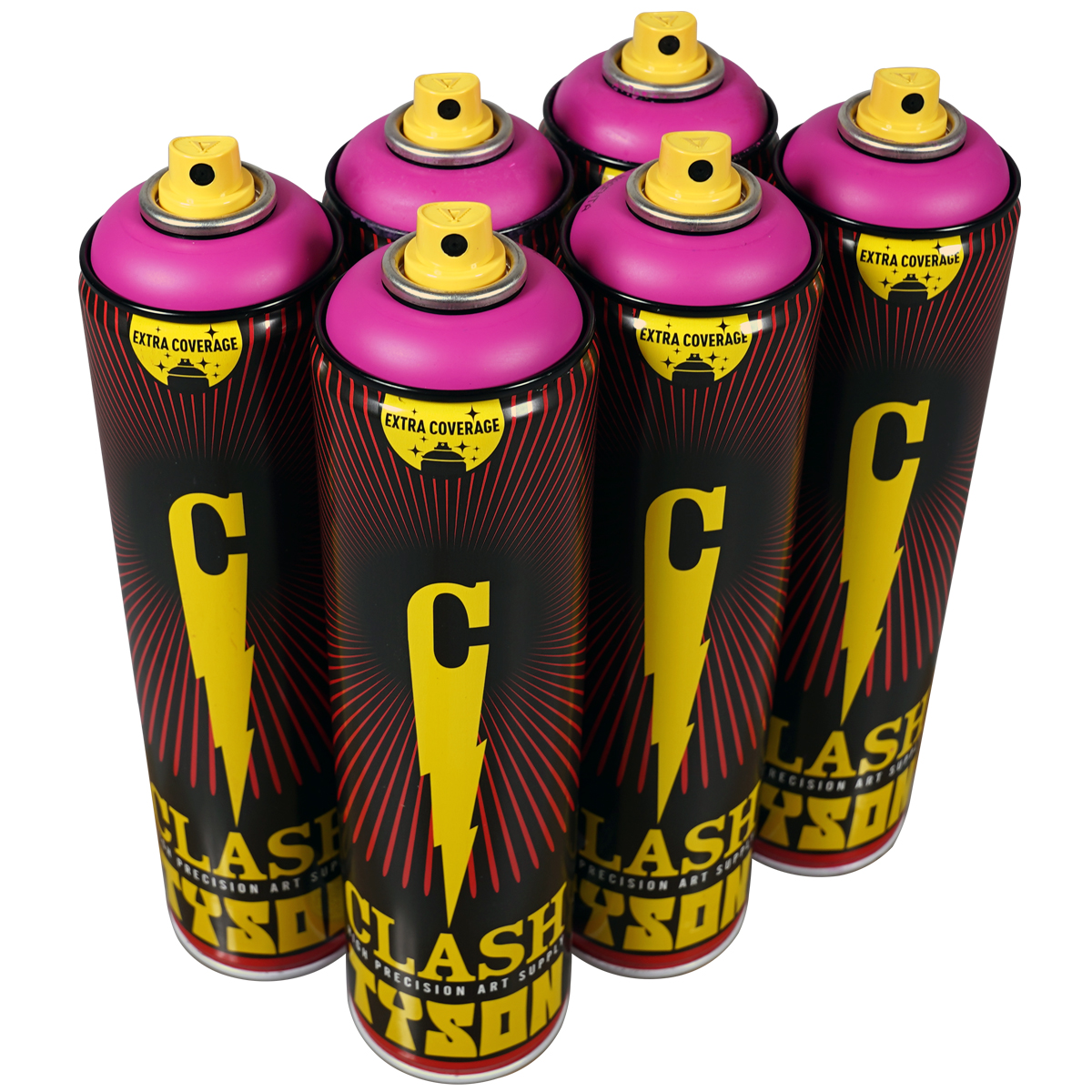 Clash Paint "Tyson One Color Sixpack - Magenta" (6x600ml)