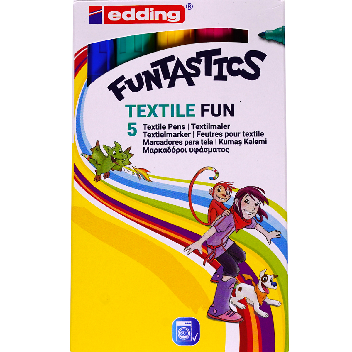Edding "17 Funtastics Textil Marker" 5er Set  (2-3mm)