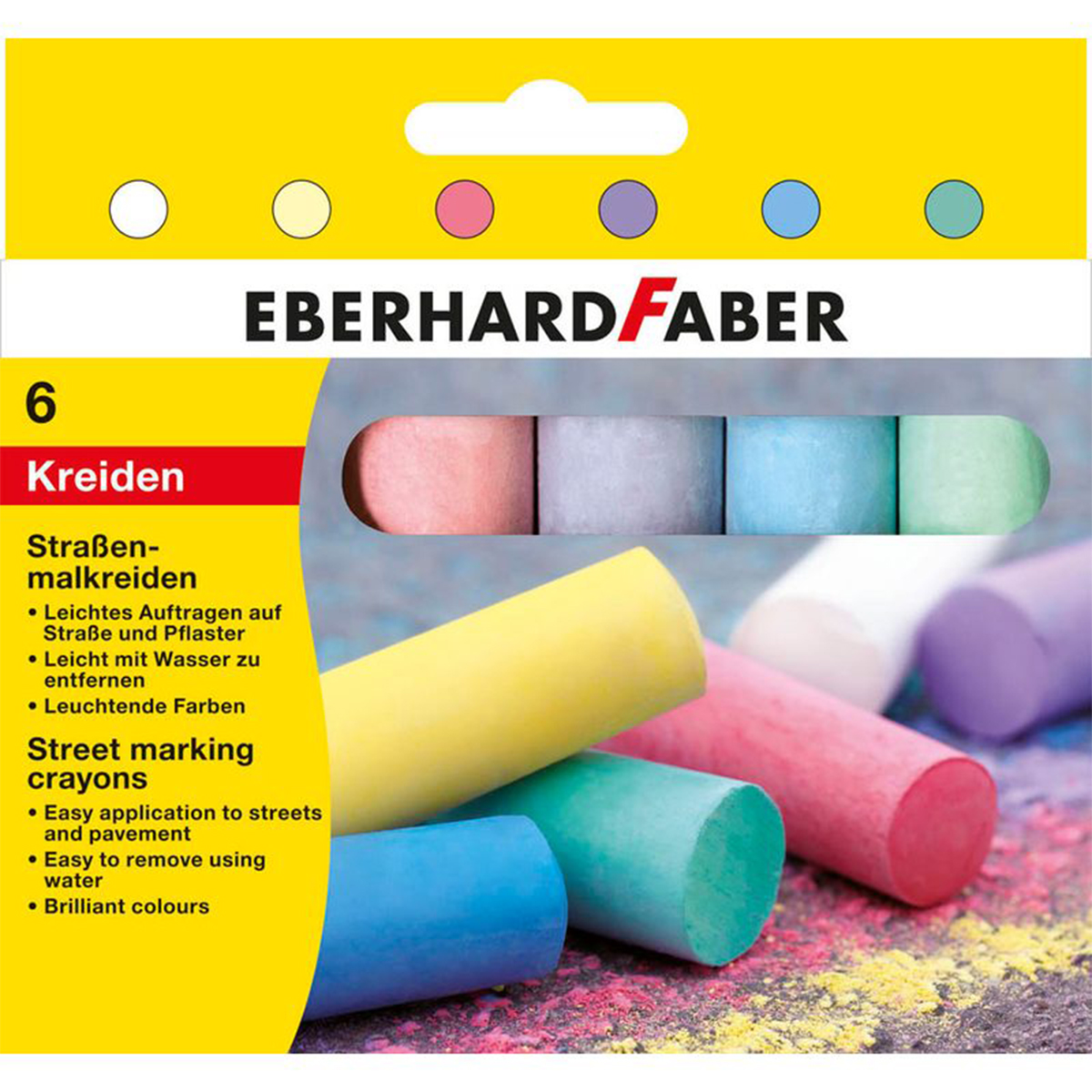 Eberhard Faber "Straßenmalkreide" 6er Set