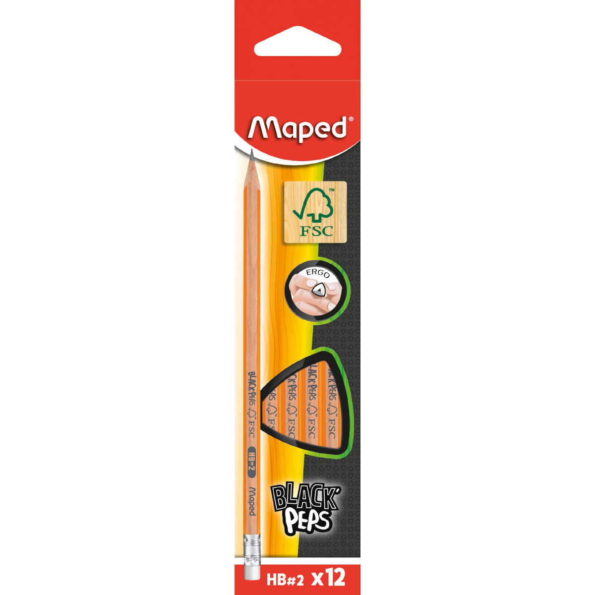 Maped "Black Peps HB" Bleistift (12er Set)