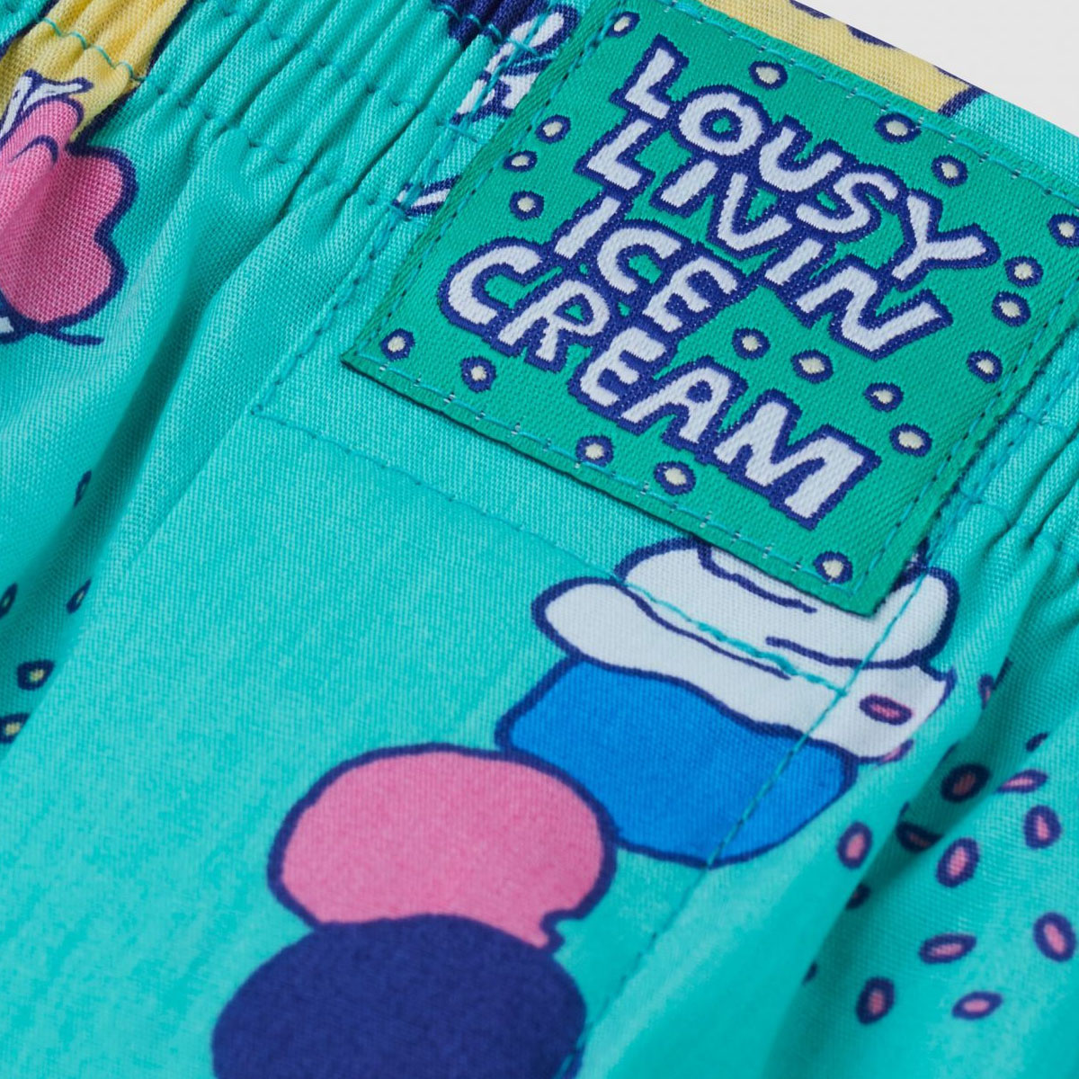 Cleptomanicx Boxershorts "Icecream" Jade