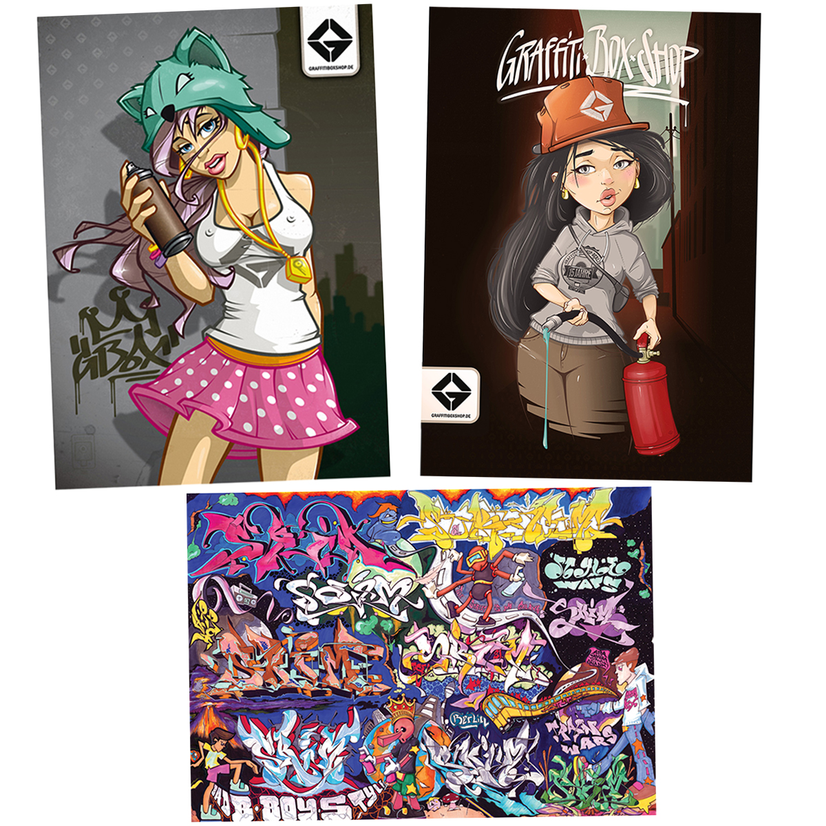 Graffitibox "3er Posterset #9" DIN A1 (gerollt)