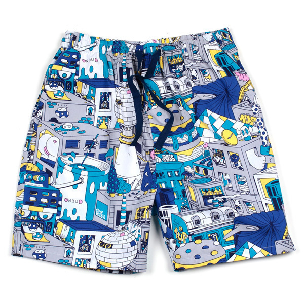 Lousy Livin Beach Shorts "1UP" Blue