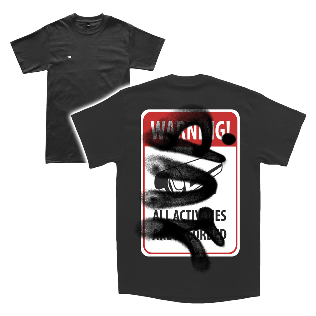 1UP T-Shirt "CCTV" Black