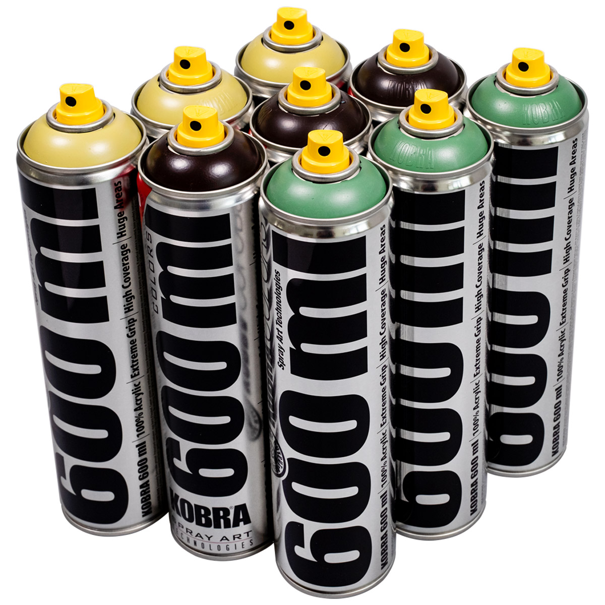 Kobra "Big Paint 9er Set - Camouflage Tones" (9x600ml)