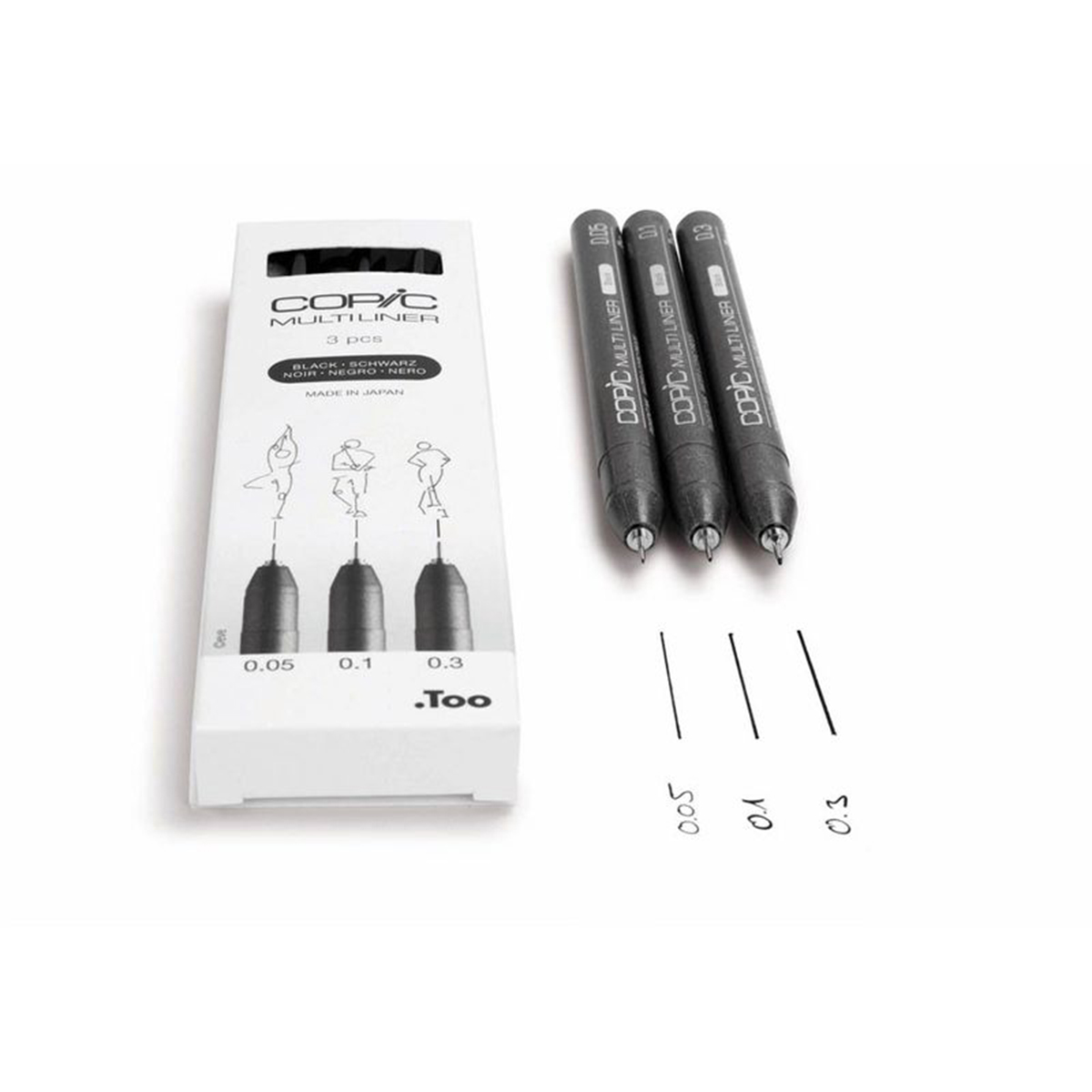 Copic "COPIC® Multiliner schwarz" 3er Set (0,05mm - 0,1mm - 0,3mm)