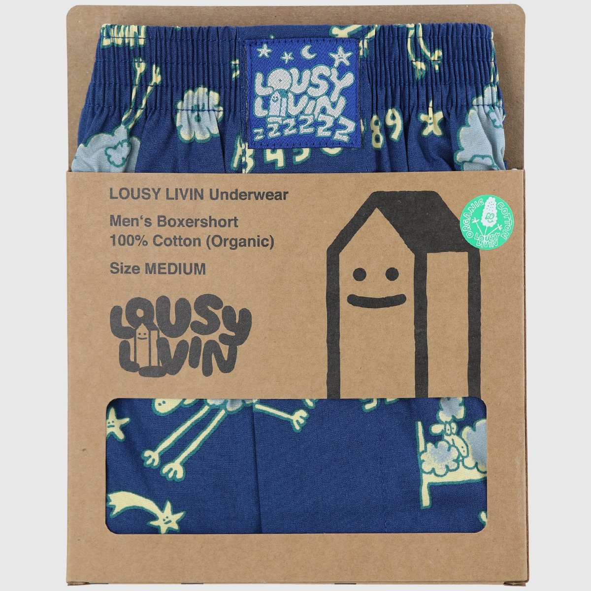 Lousy Livin Boxershorts "Sheep" True Blue