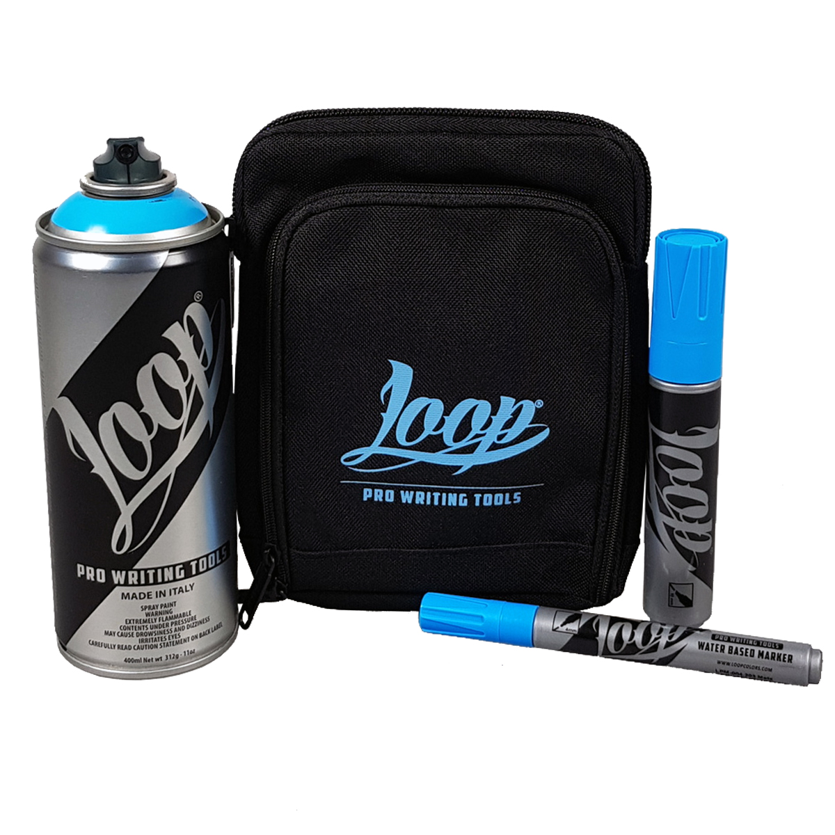 Loop Geschenkset -> Dose + Marker Light Blue