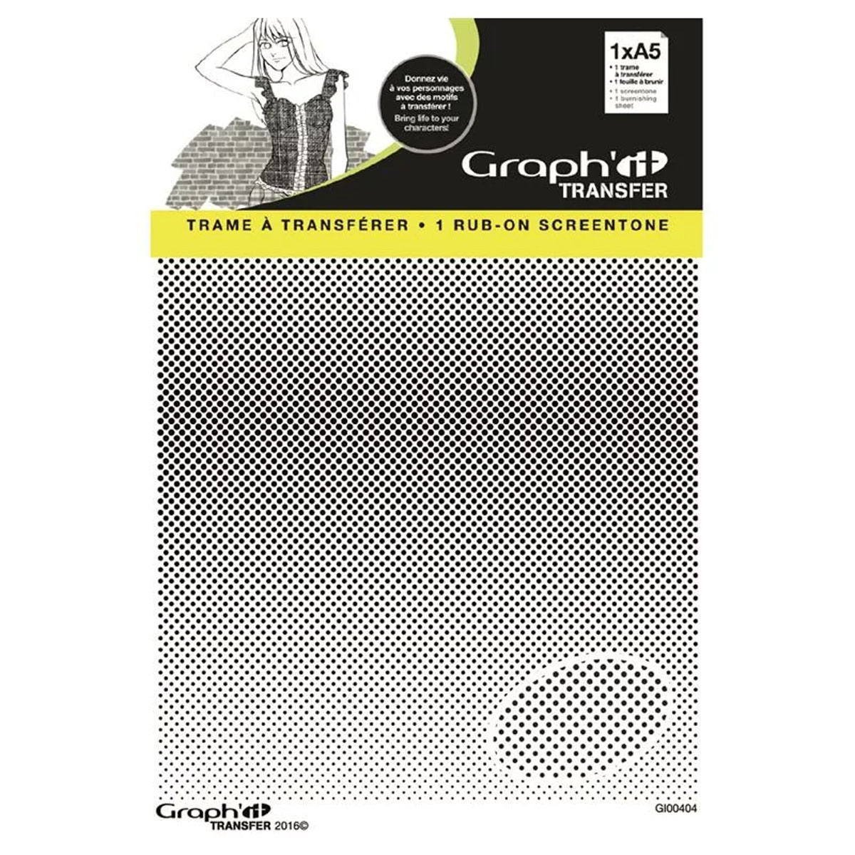 Graph´It "Transfer A5 - rub on screentone" - Design5