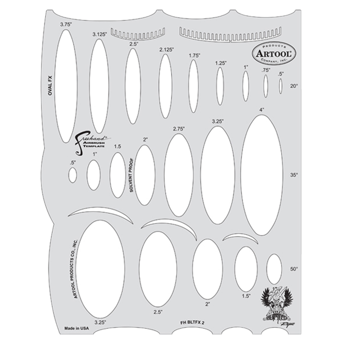 Artool Schablone FH BLTFX 2 "Oval FX" von Ryan Templeton