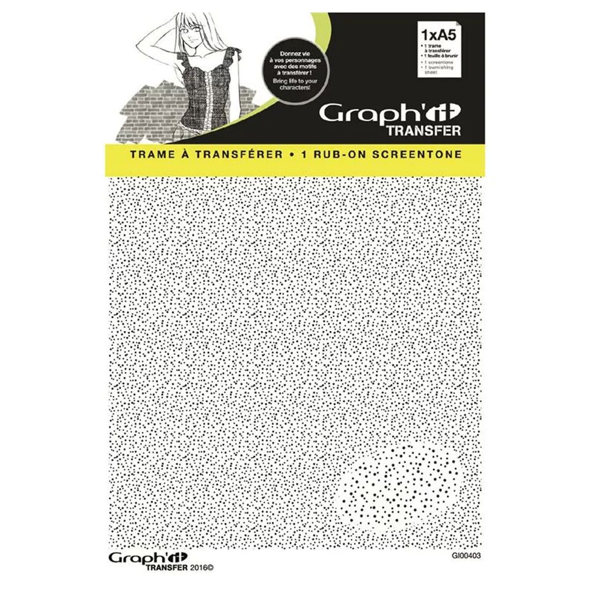 Graph´It "Transfer A5 - rub on screentone" - Design4