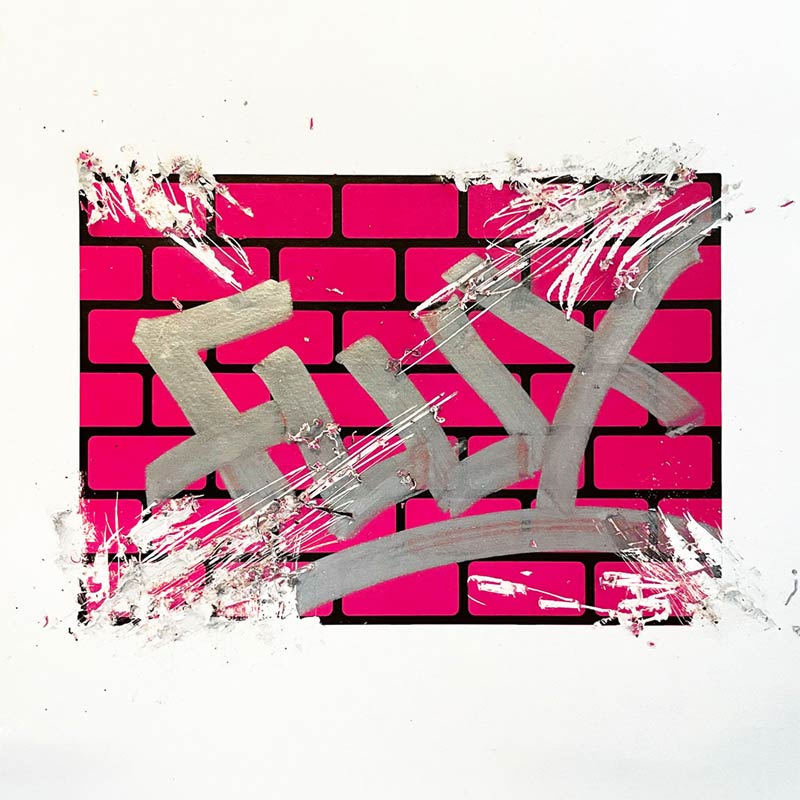 Flux_Eggshell_Sticker_Bricks_Magenta2 Flux "Eggshell Stickers" Bricks Magenta 50 Stk. (7x10cm)