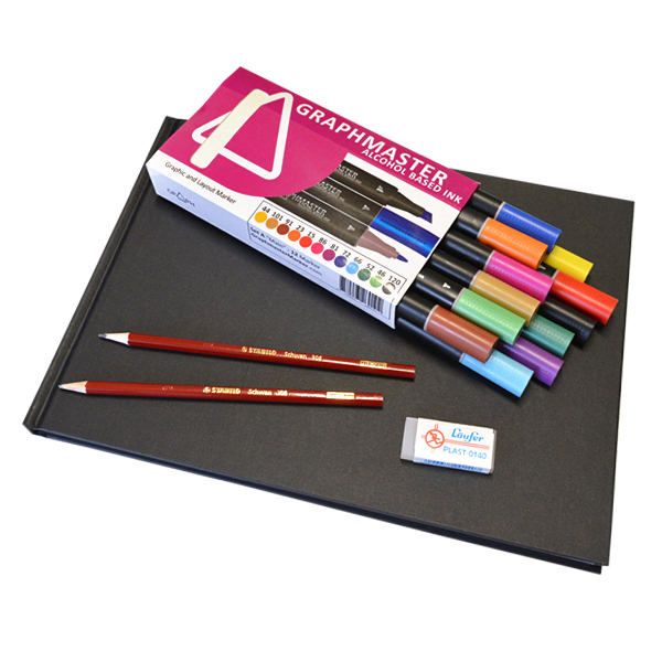 Graphmaster "12er Set (Main) inkl. Din A4 Black Book"