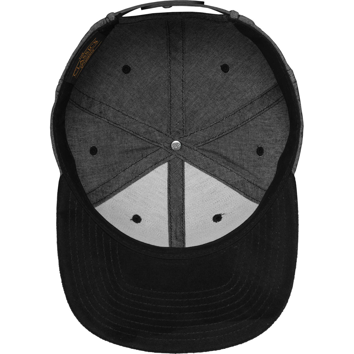 flexfit_cap_chambray_suede_snapback_black_grey_1 Flexfit "Chambray Suede Snapback Cap" Heather Grey/Black