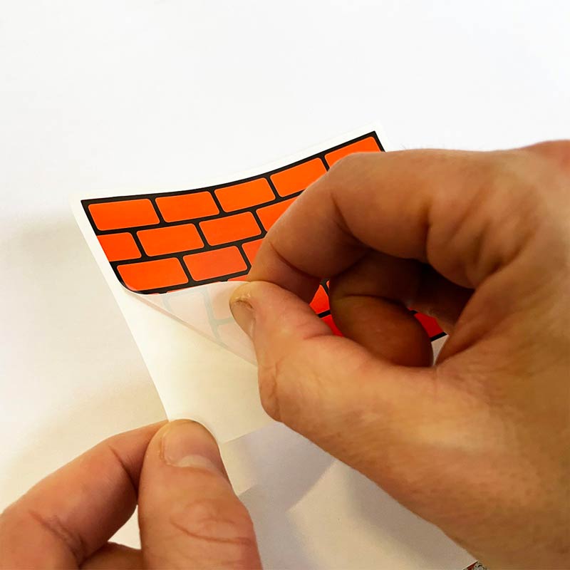 Flux "Eggshell Stickers" Bricks Orange 50 Stk. (7x10cm)