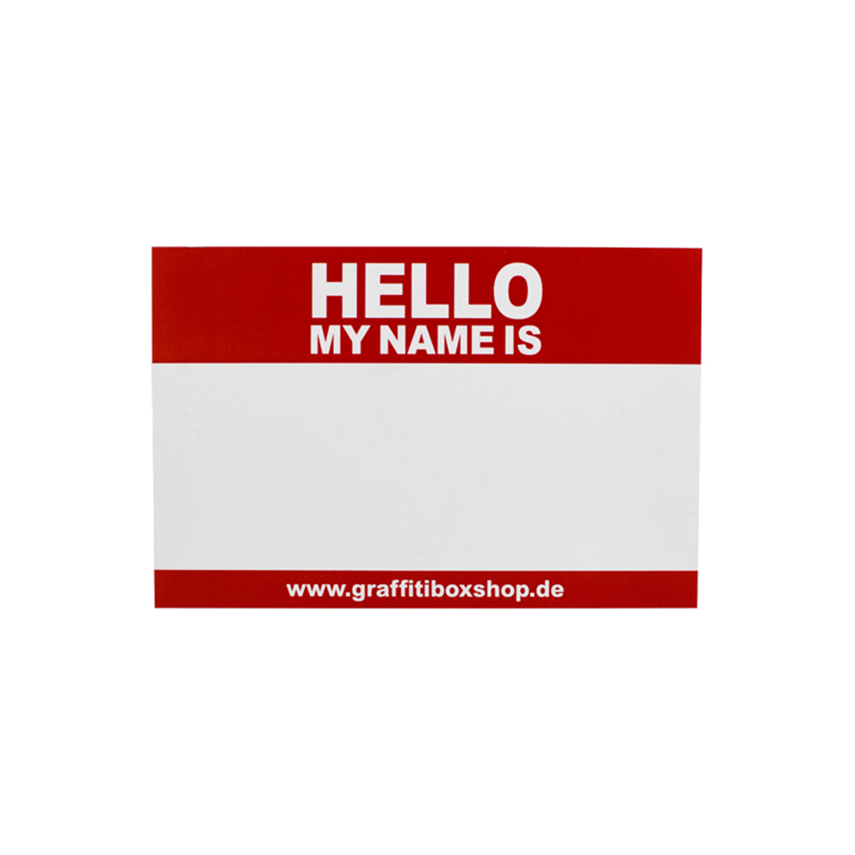 Graffitibox Magnet "Hello My Name Is" - Red/White