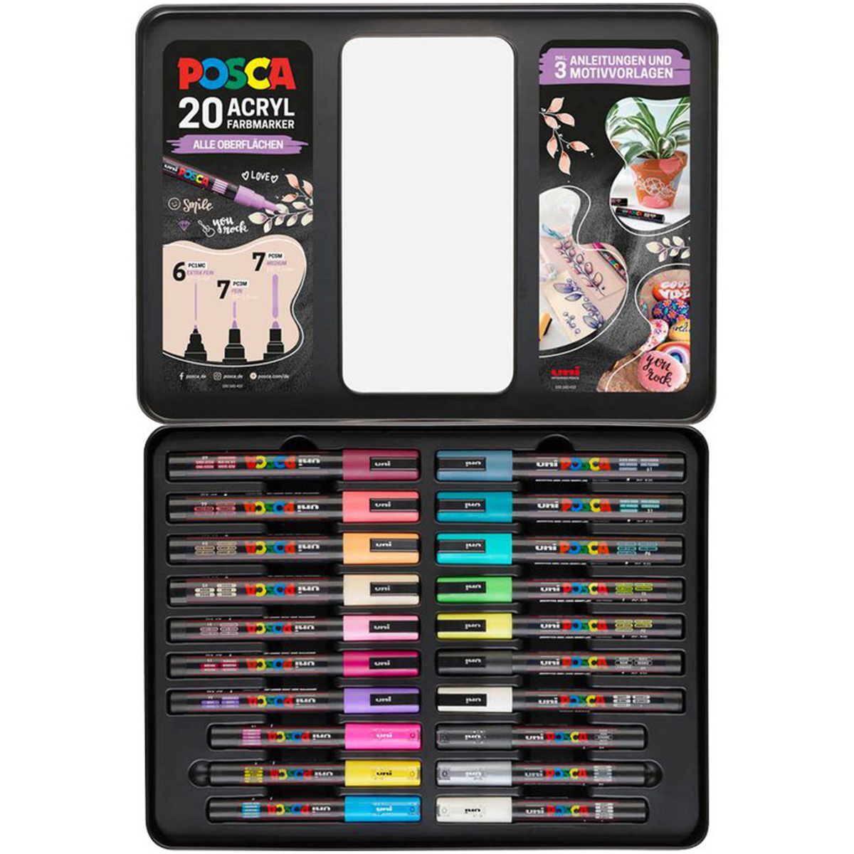 Uni Posca "Uni-ball POSCA Marker Metalletui DIY" Marker 20er Set