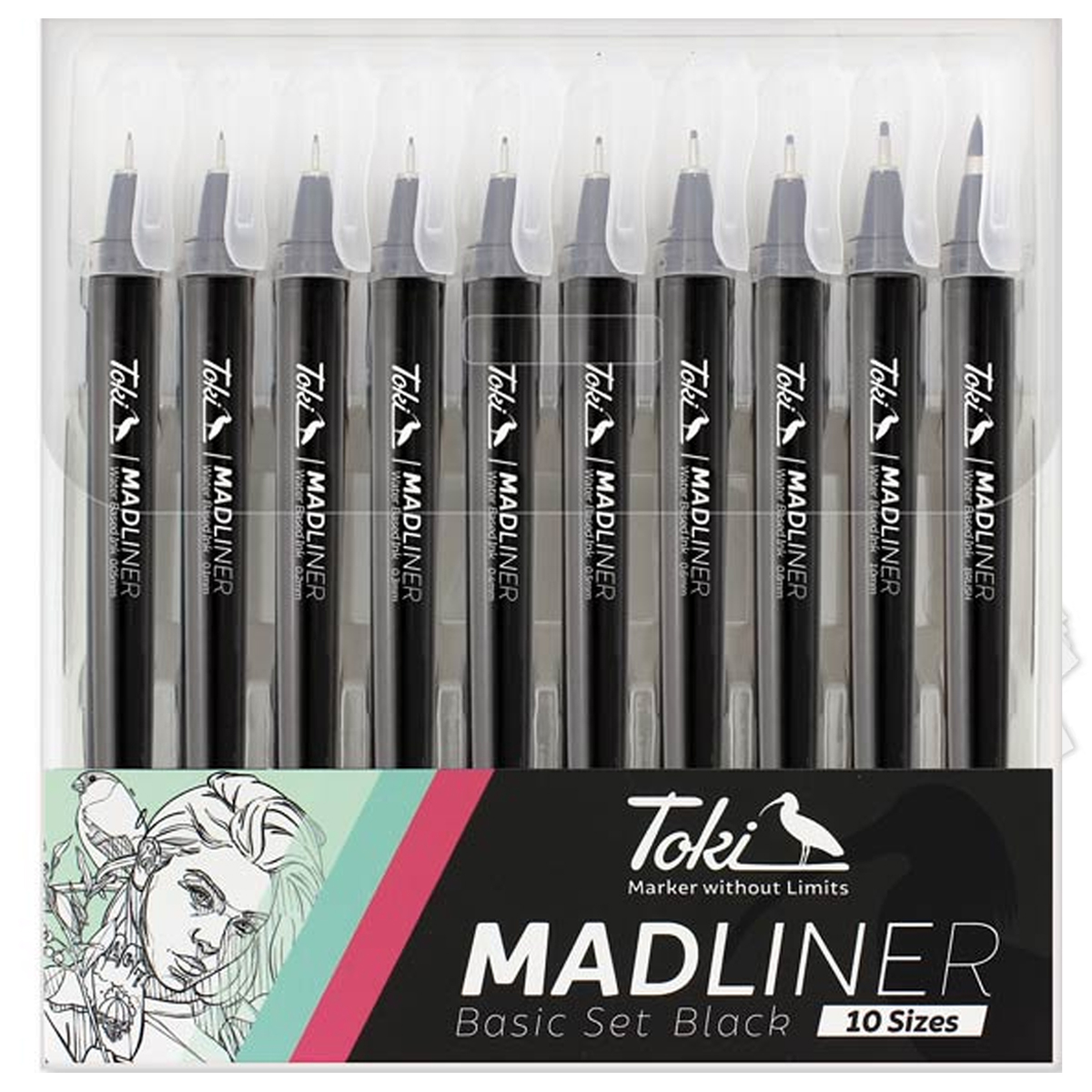 Toki "Madliner" 10er Set Fineliner Basic