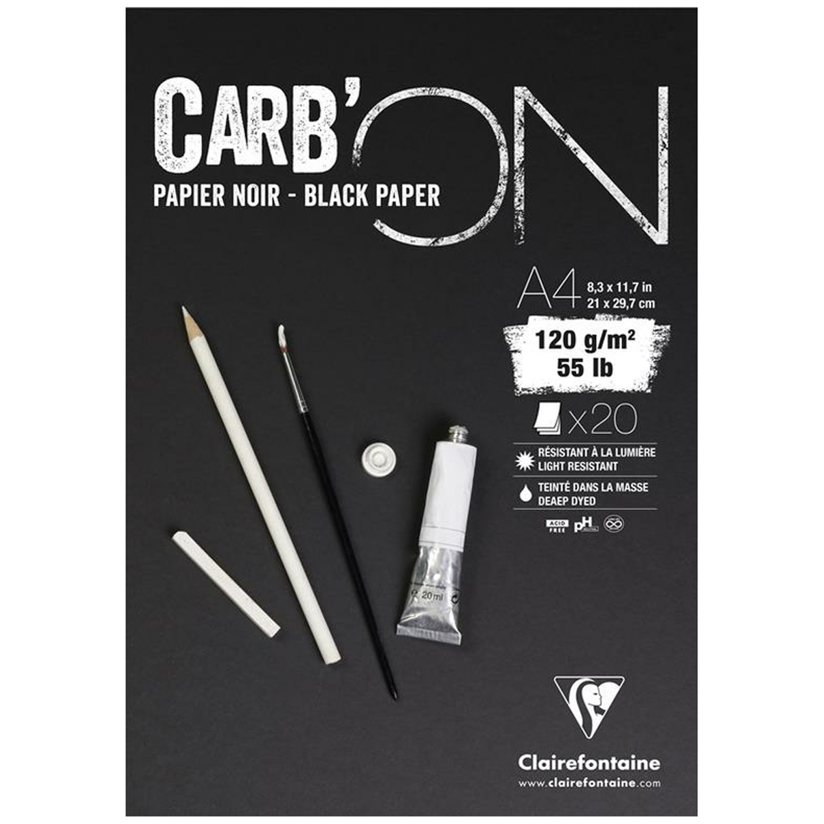 Clairefontaine "Carb'on Black Paper" A4 (20 Blatt)