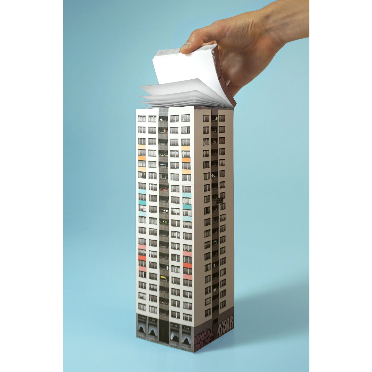 Notizblock "Paper Scraper Plattenbau Berlin" (2500 Zettel)