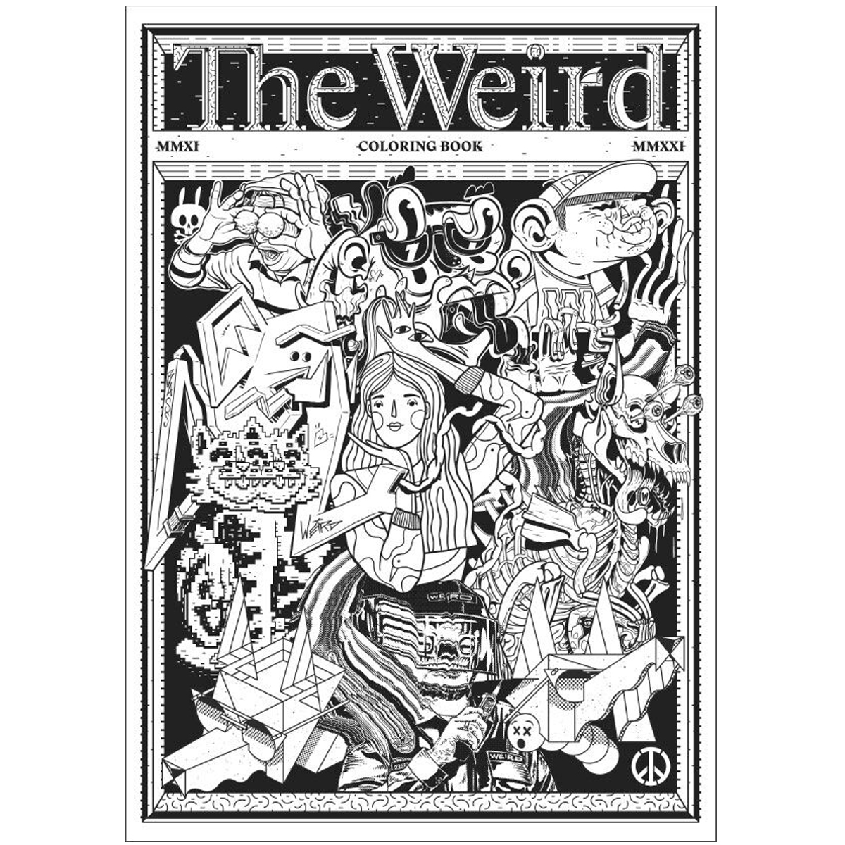 Ausmalbuch "The Weird Coloring Book"