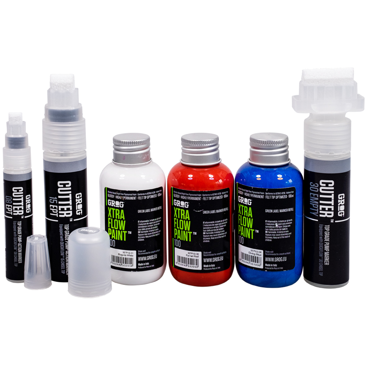 Grog "Cutter Marker Refill Set - White/Red/Blue"