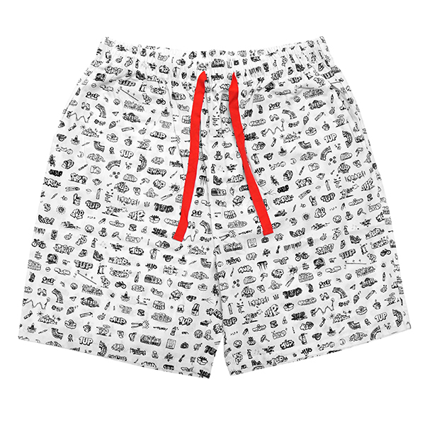 Lousy Livin Beach Shorts "1UP" White
