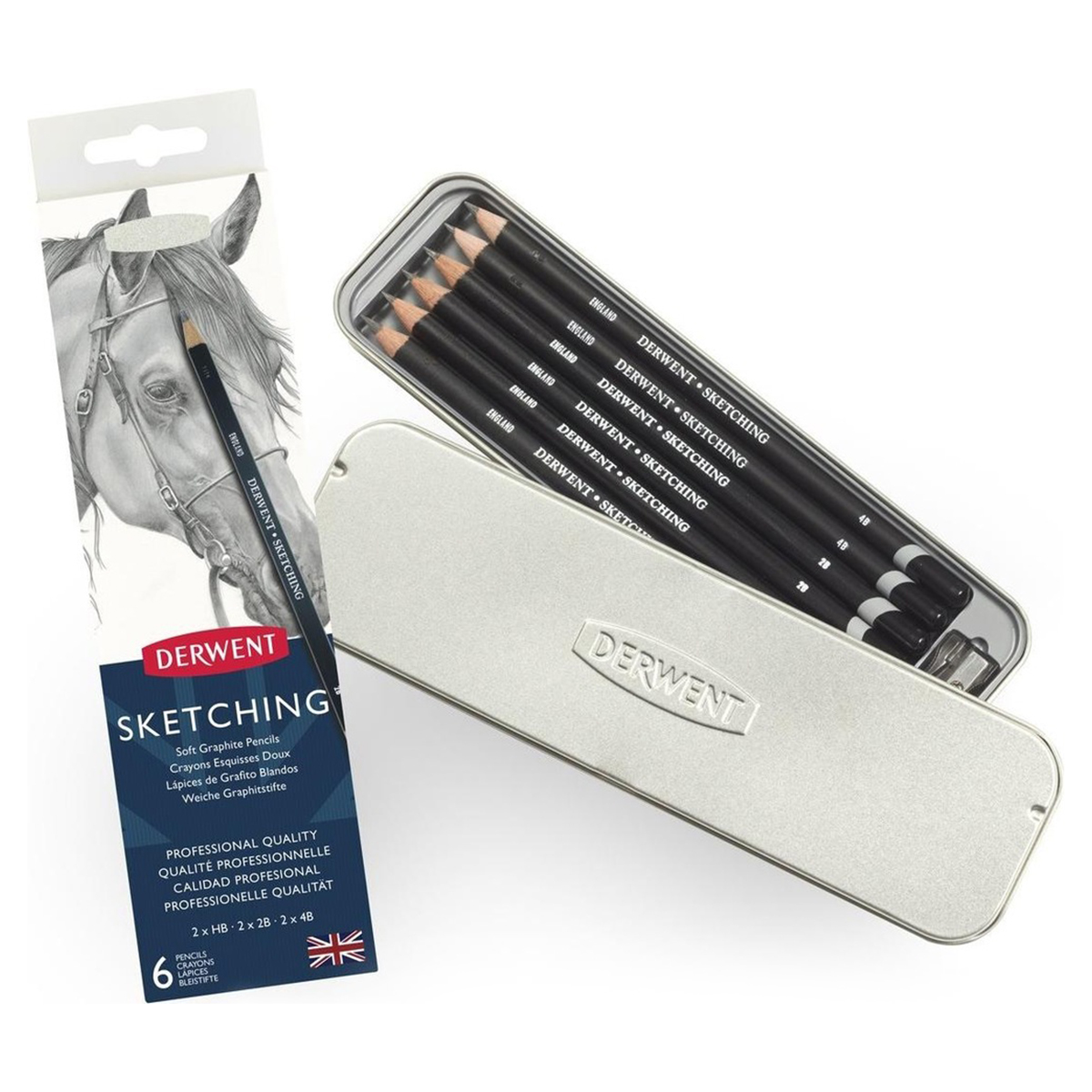 Derwent "Sketching Soft Graphite Pencils 6er Set" Grey