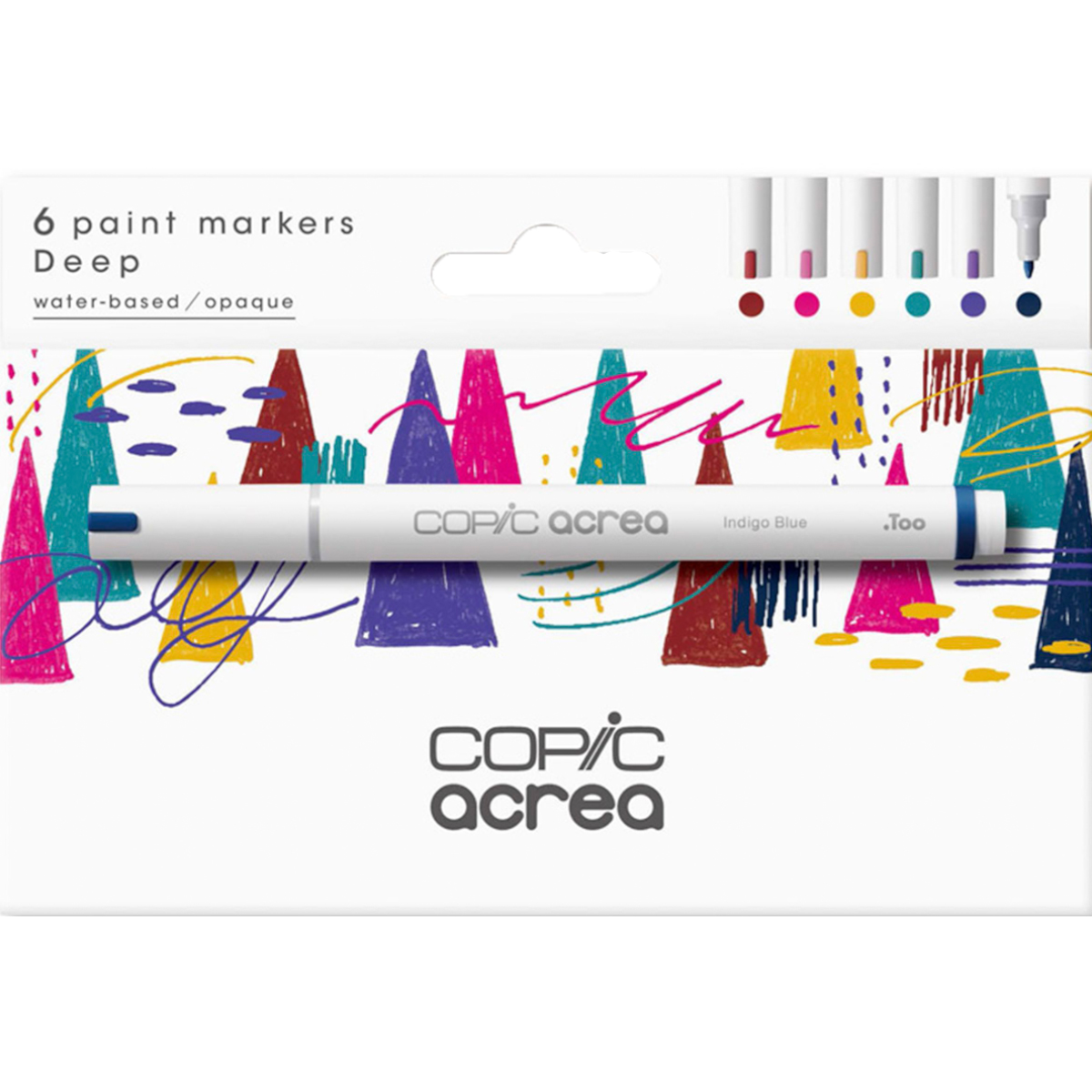 Copic "acrea" Acrylmarker Deep 6er Set (0,8mm)