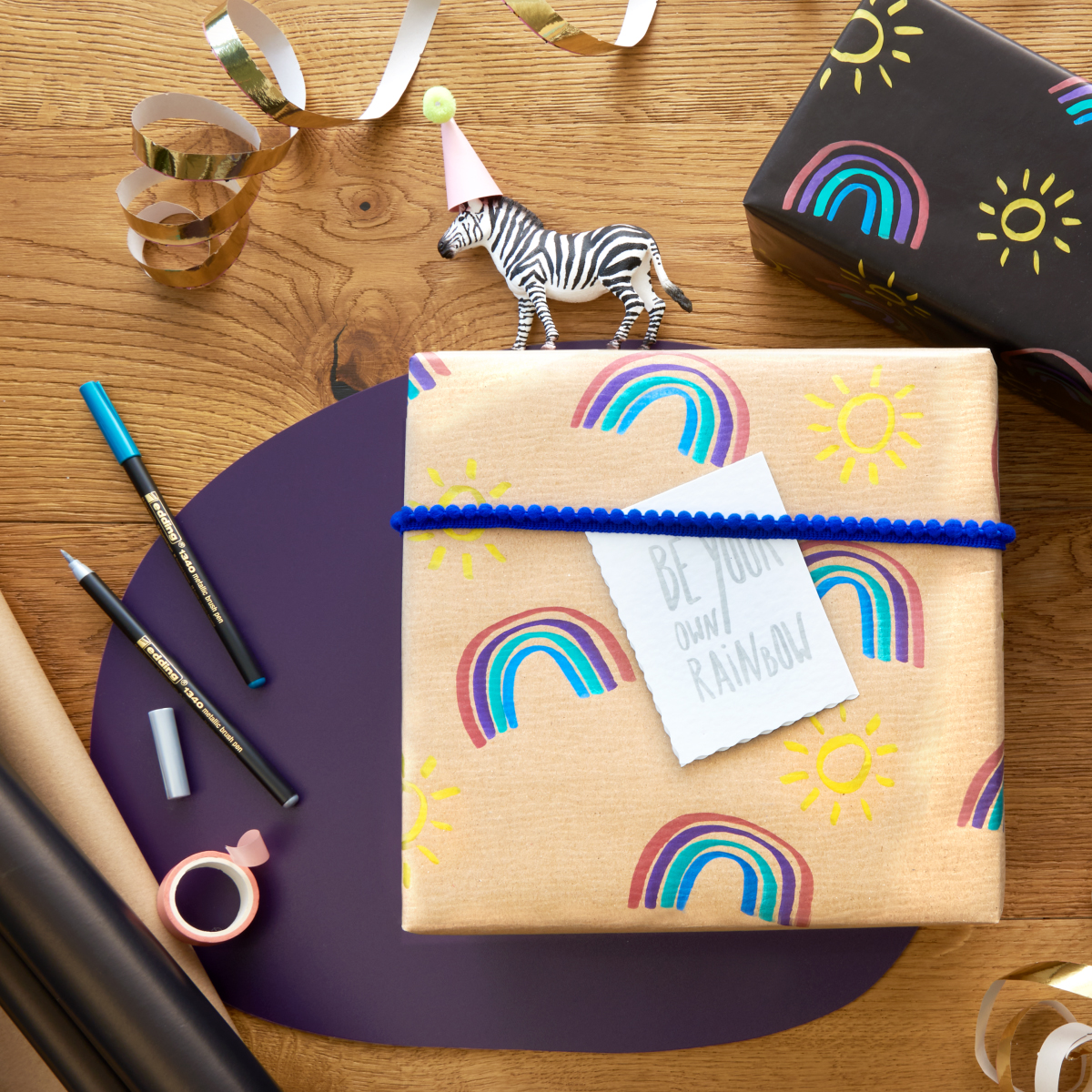 Edding "1340" Pinselstift Mix 4er Set Metallic (1-6mm)