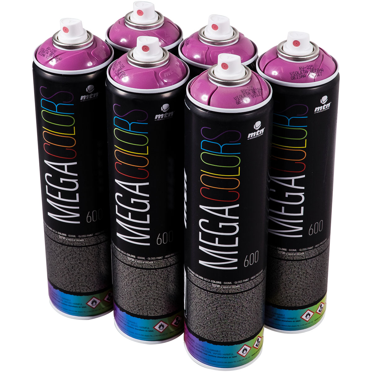MTN "Mega Colors - One Color Sixpack - Geisha Violet RV-225" (6x600ml)