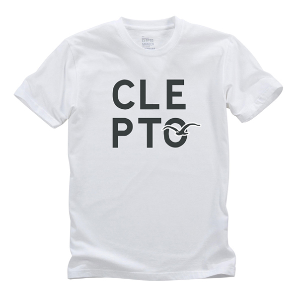 Cleptomanicx T-Shirt "Möwe Type" White