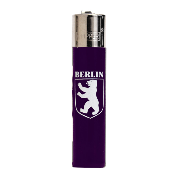 Clipper Feuerzeug "Berlin Wappen - Purple"