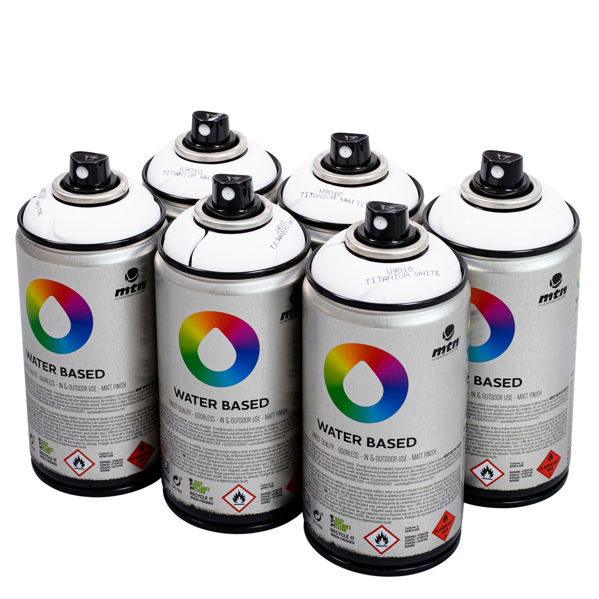 MTN "Water Based Paint One Color Sixpack - White RV-9010" (6x300ml)