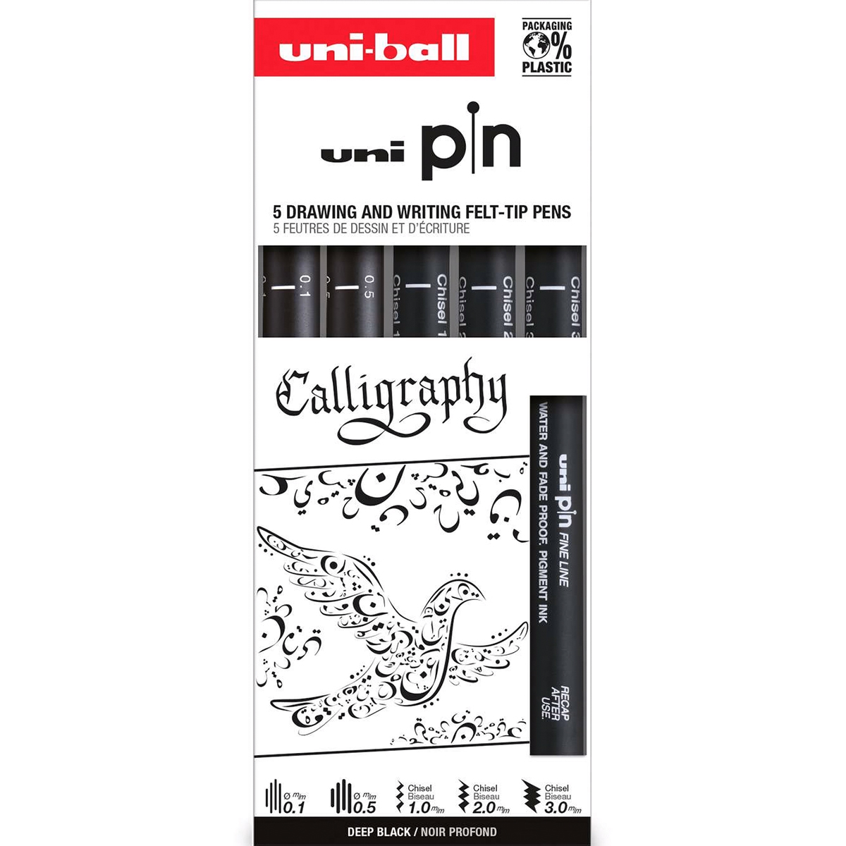 Uni-Ball "Brush Art Finelinerset Uni PIN" 5er Set