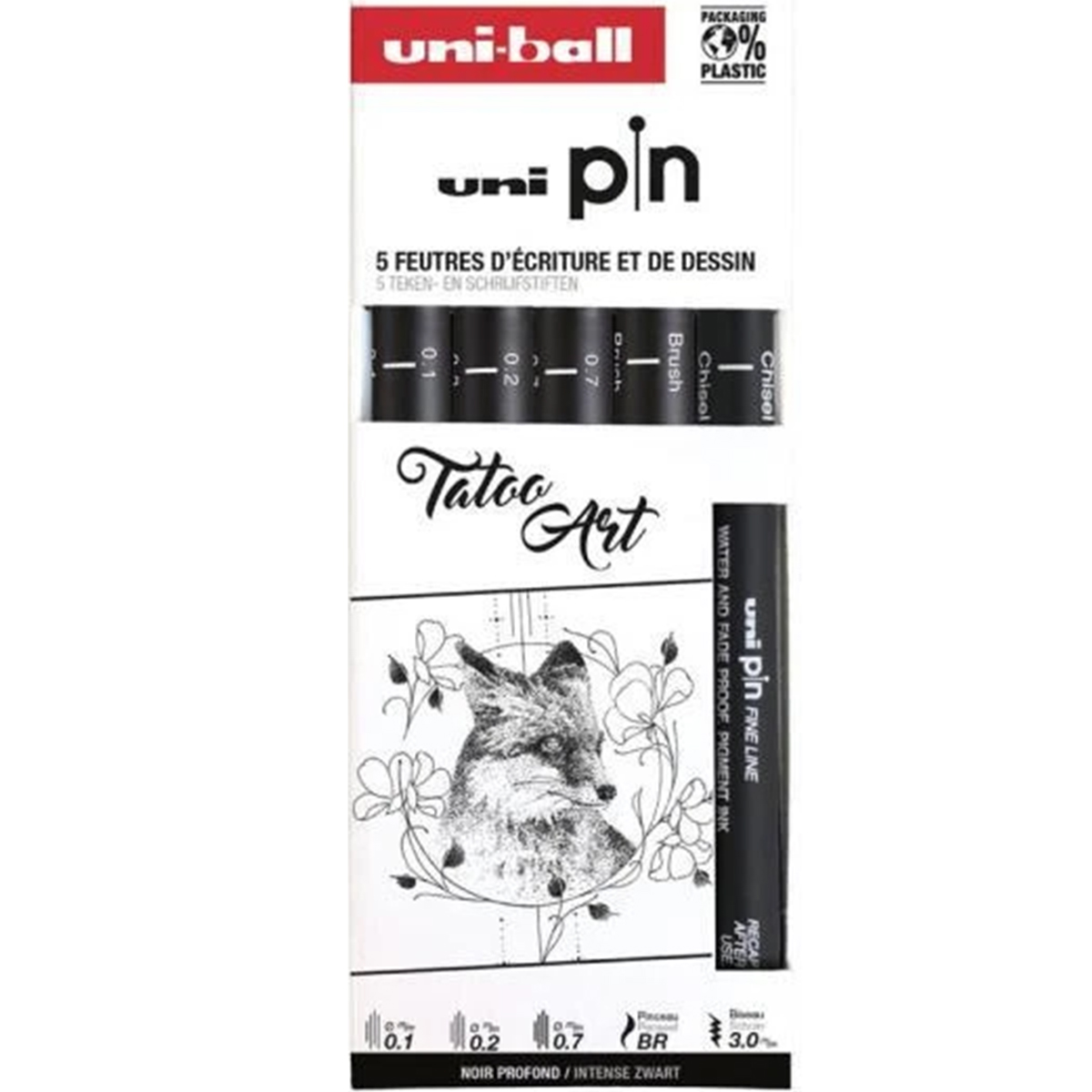 Uni-Ball "Tattoo Art Finelinerset Uni PIN" 5er Set
