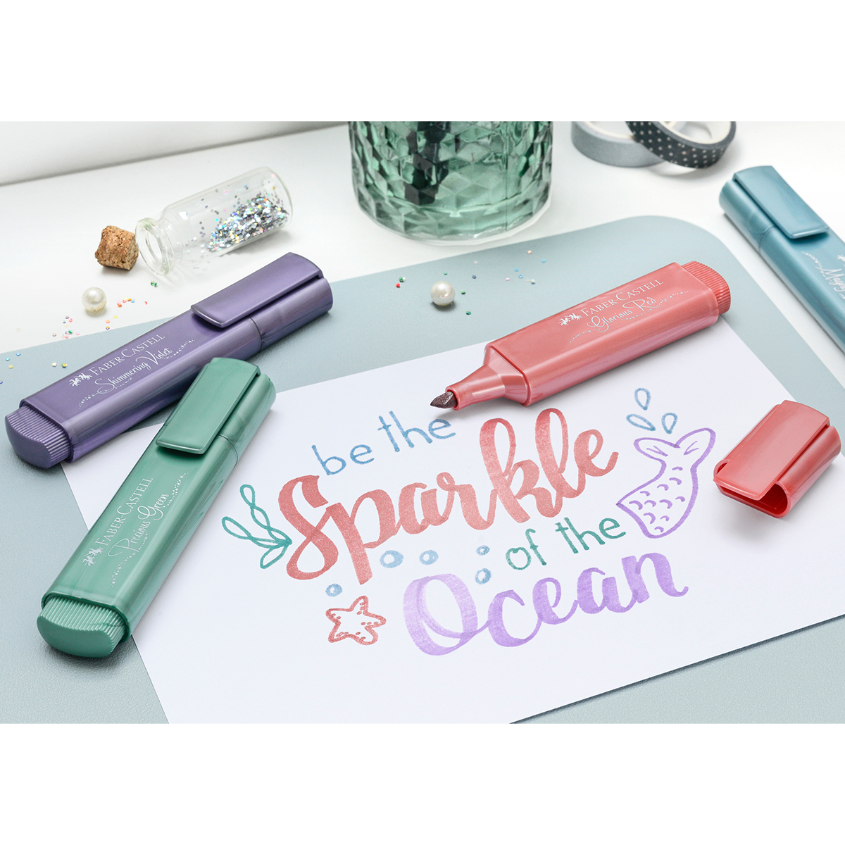 Faber Castell "Textmarker TL46" 4er Set (1-5mm) Metallic