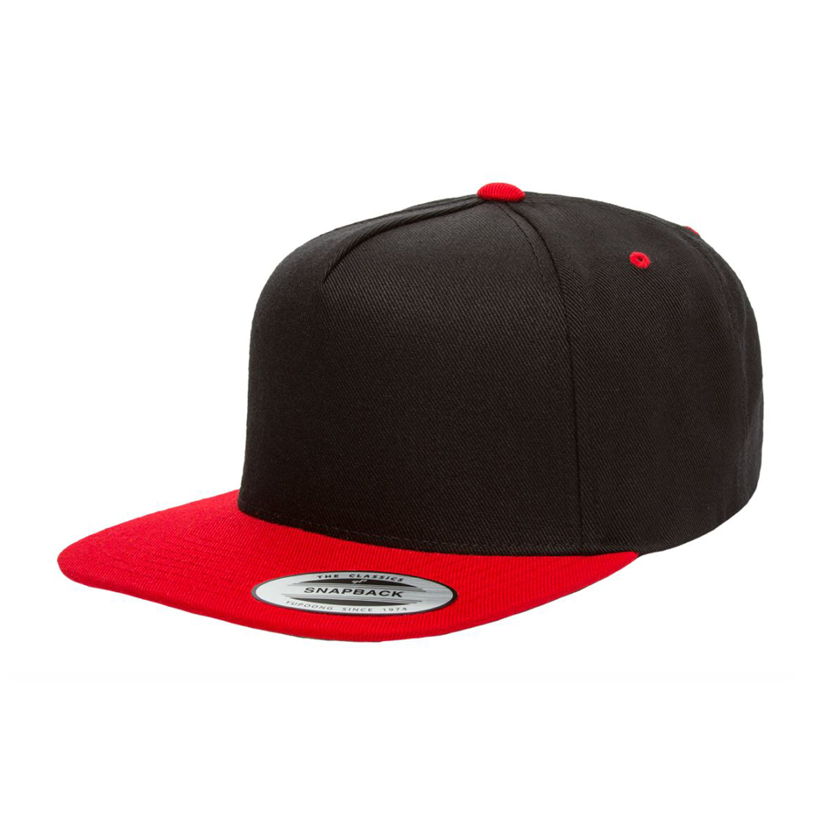 Flexfit "5 Panel Snapback Cap" Black/Red