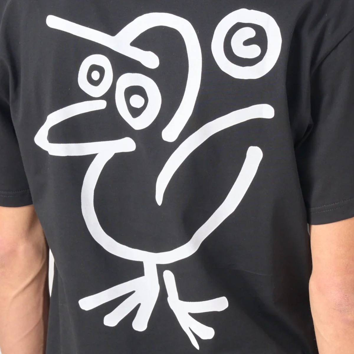 Cleptomanicx Boxy T-Shirt "Sketch Gull" Black