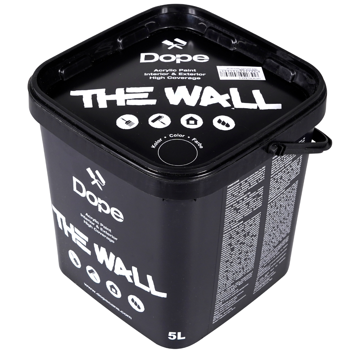 Dope Acryl Premium Wandfarbe "The Wall 5L" Black